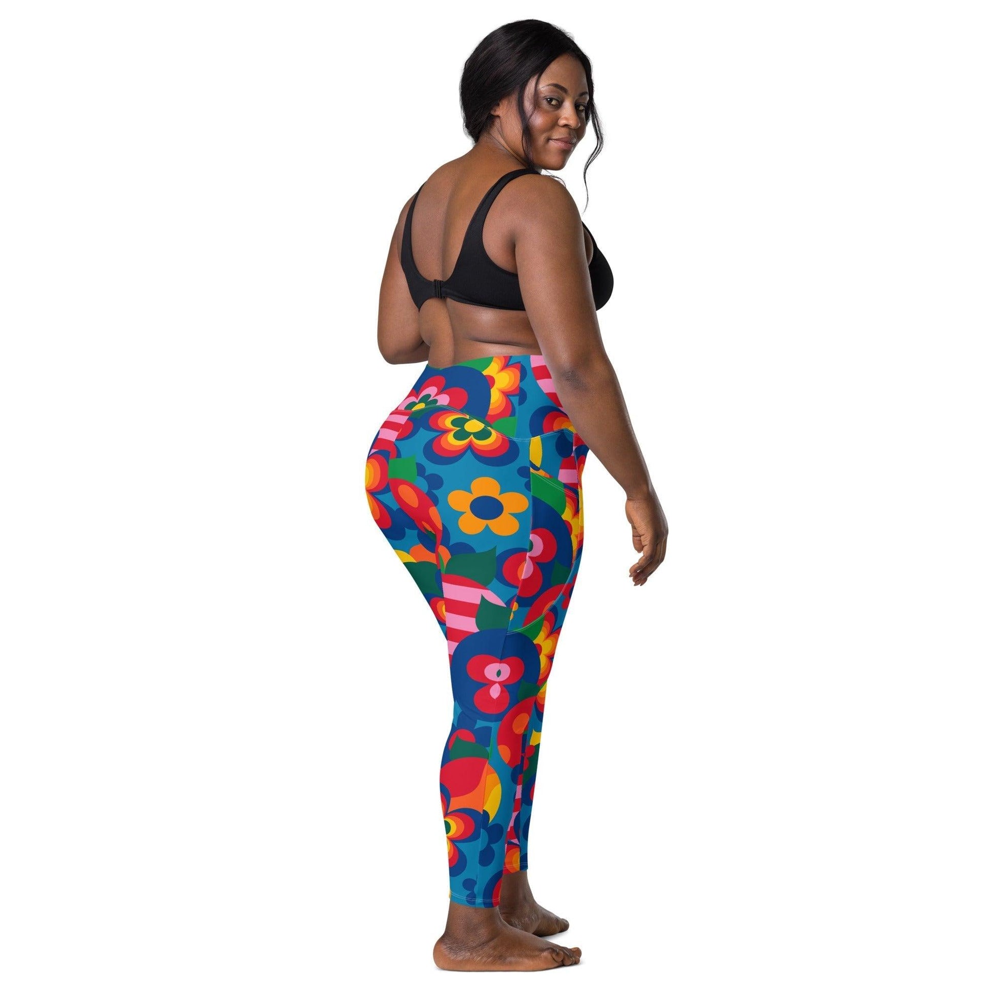APPLEMANIA blue - Leggings With Pockets - SHALMIAK
