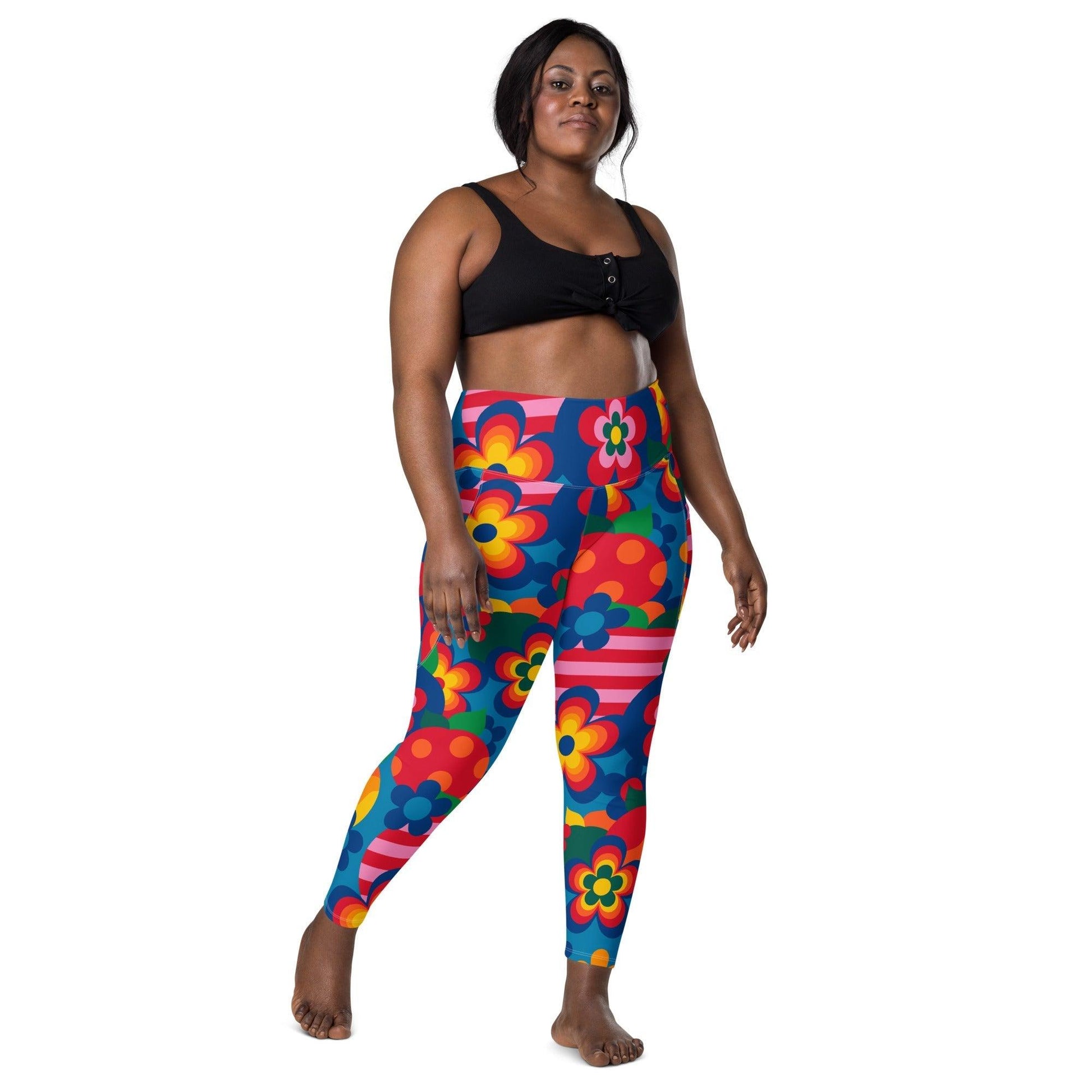 APPLEMANIA blue - Leggings With Pockets - SHALMIAK