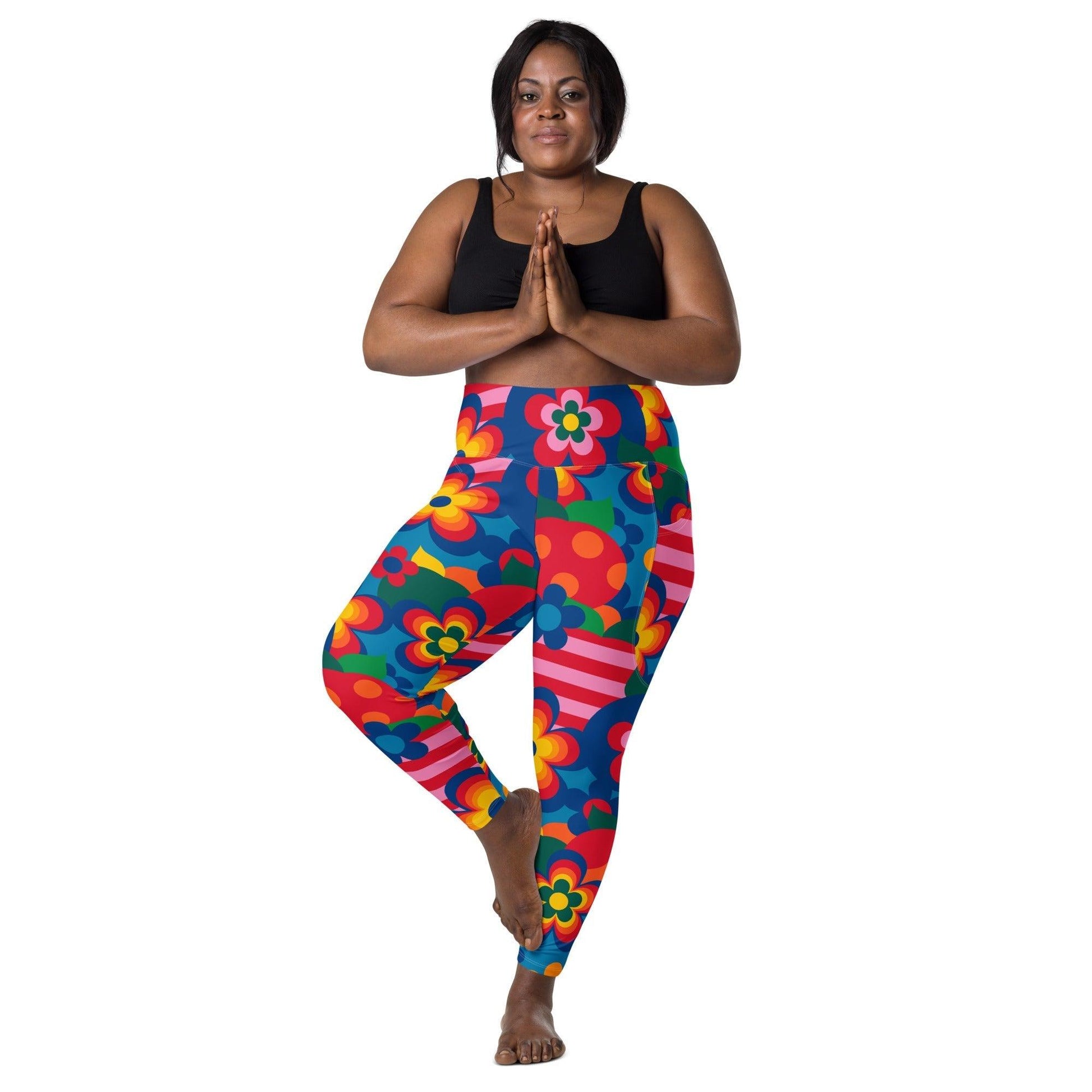 APPLEMANIA blue - Leggings With Pockets - SHALMIAK