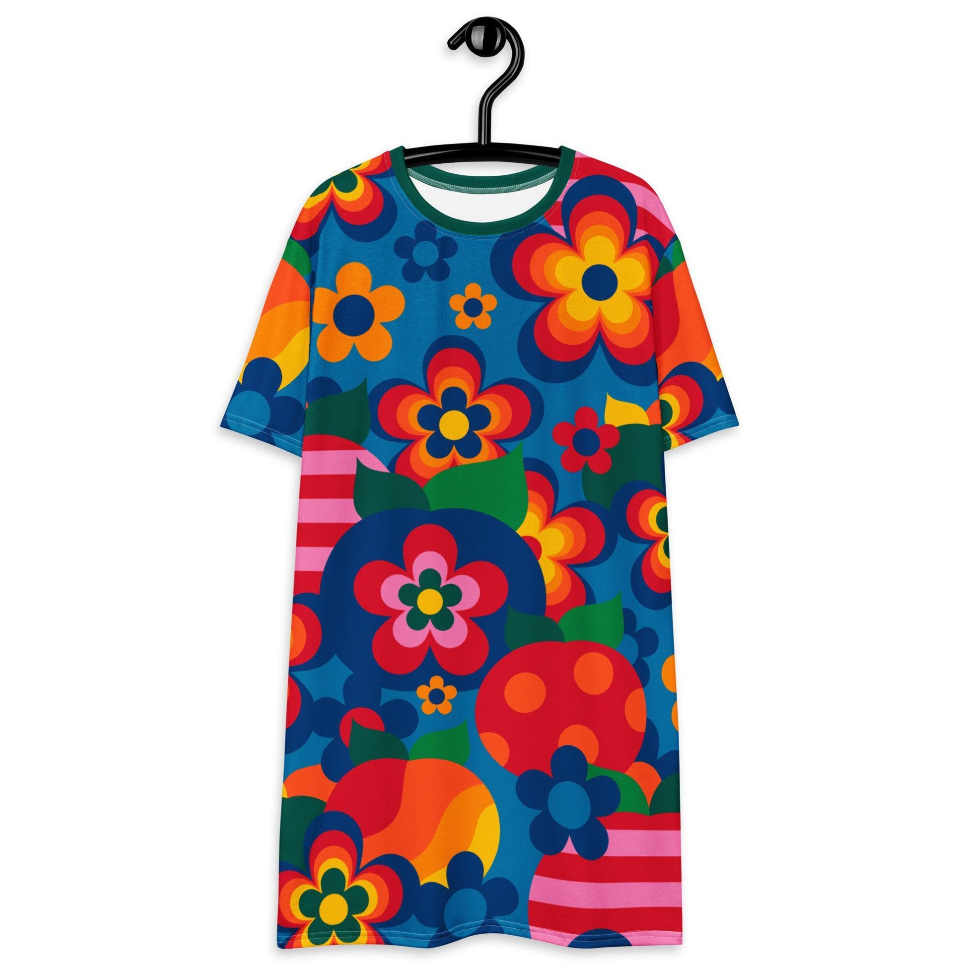 APPLEMANIA blue - T-Shirt Dress - SHALMIAK