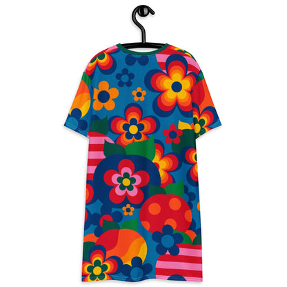 APPLEMANIA blue - T-Shirt Dress - SHALMIAK