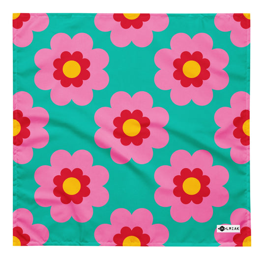 Bandana - FANCY BLOOM pink mint - SHALMIAK
