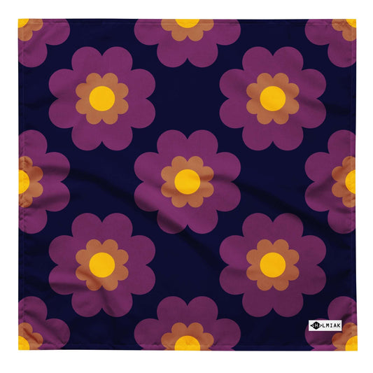 Bandana - FANCY BLOOM plum - SHALMIAK