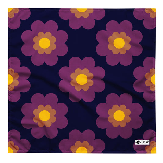 Bandana - FANCY BLOOM plum - SHALMIAK