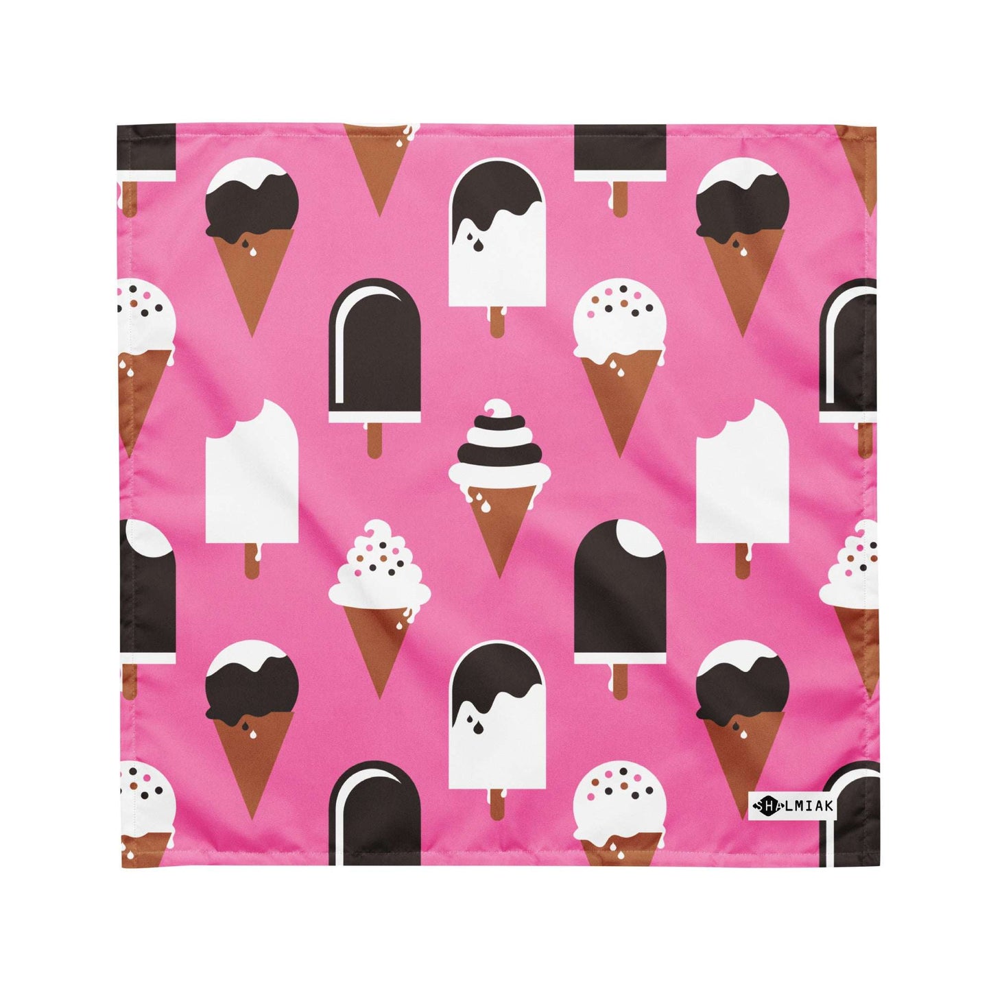Bandana - JÄDE pink - Happy ice cream print M