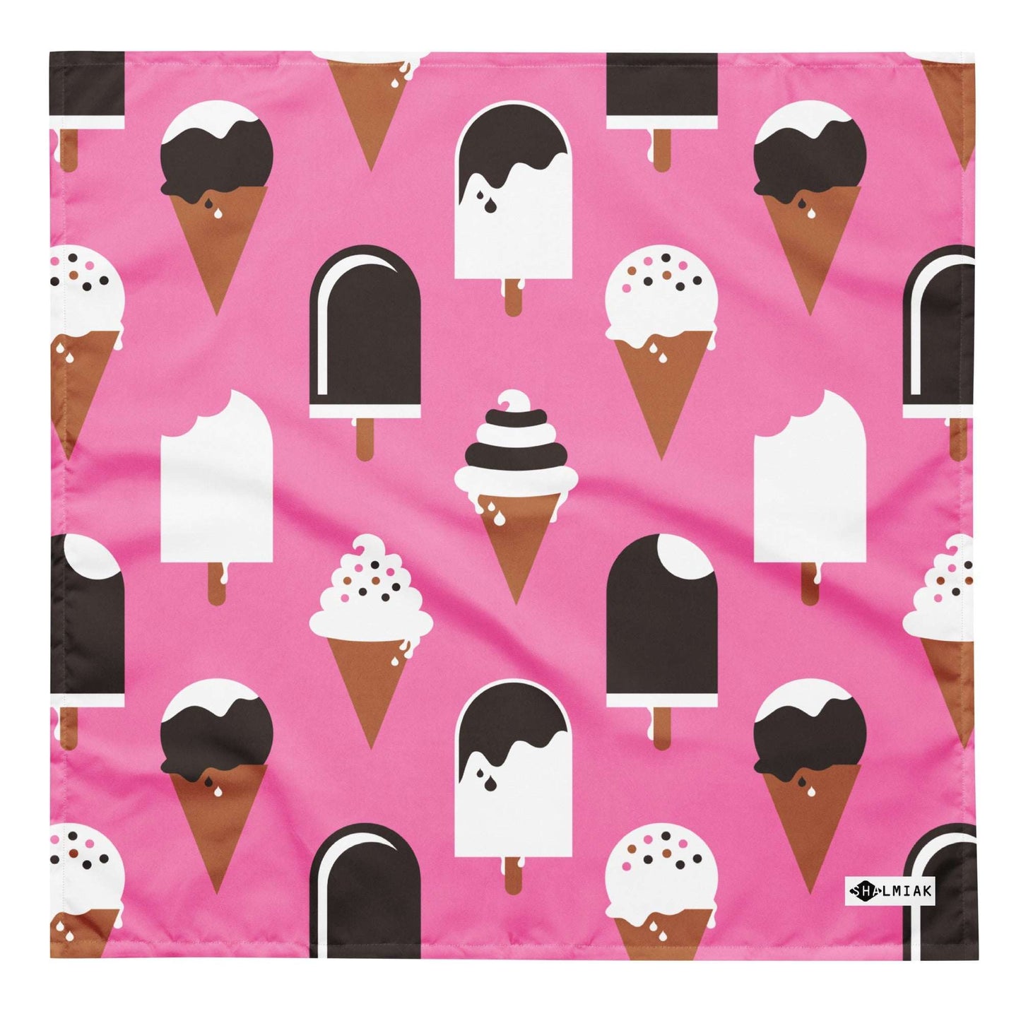 Bandana - JÄDE pink - Happy ice cream print L