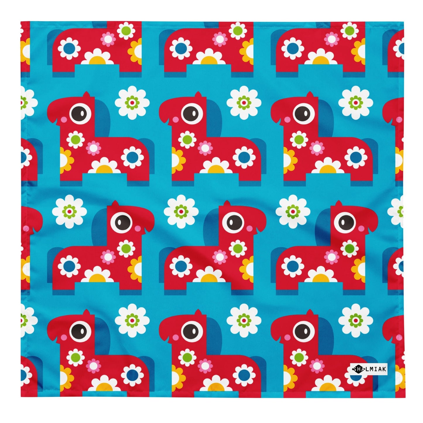 Bandana - PONY BLOOM turquoise - SHALMIAK