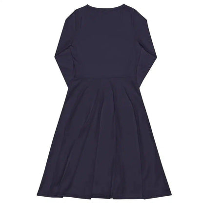 BASIC darkblue - Midi Dress With Pockets - SHALMIAK
