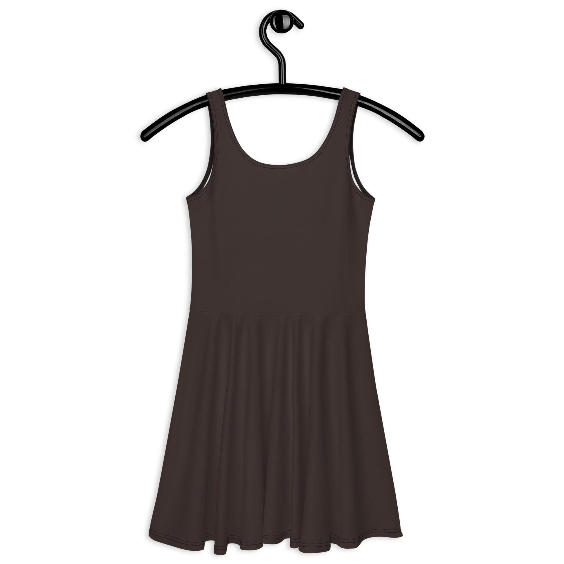 Skater dress - DARK BROWN - Single color SHALMIAK Skater dress - DARK BROWN - Single color SHALMIAK