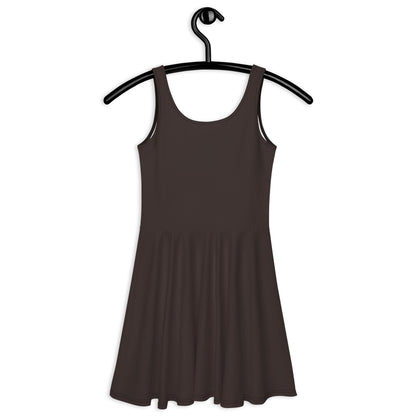 BASIC darkbrown - Skater Dress - SHALMIAK
