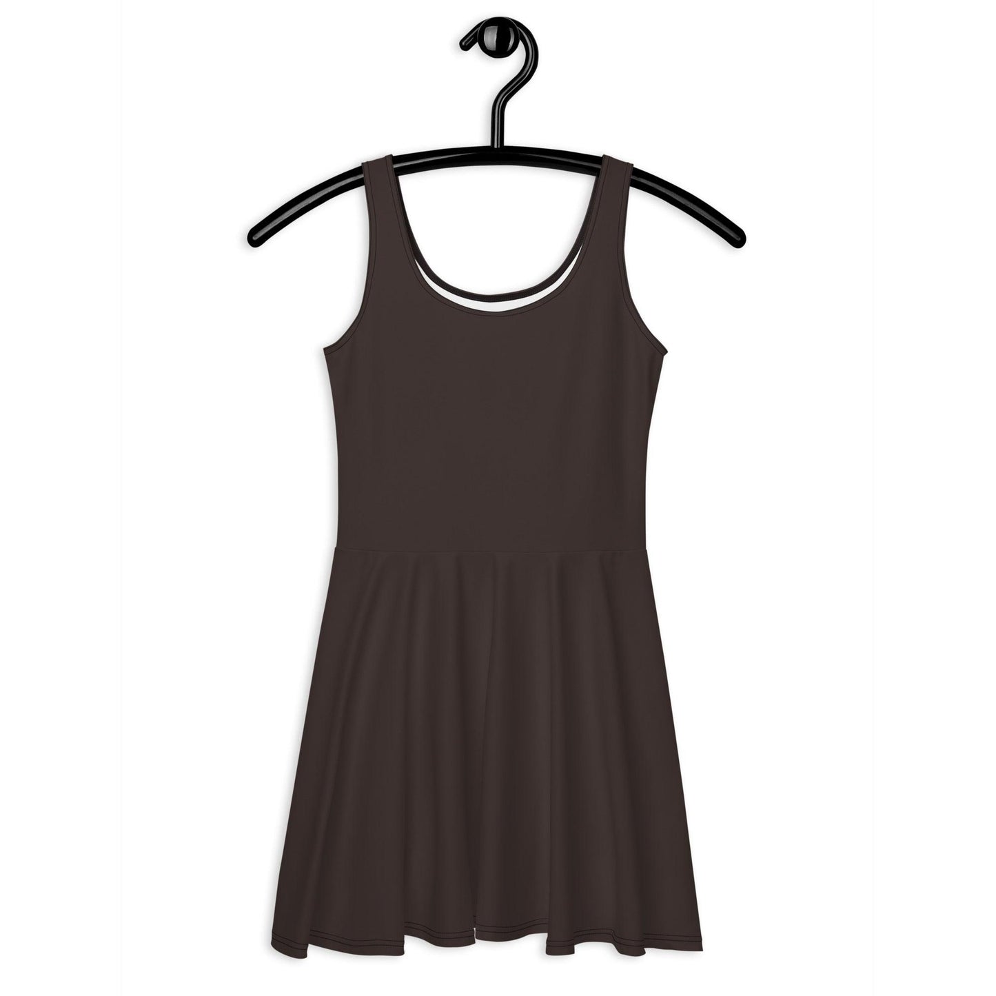 BASIC darkbrown - Skater Dress - SHALMIAK