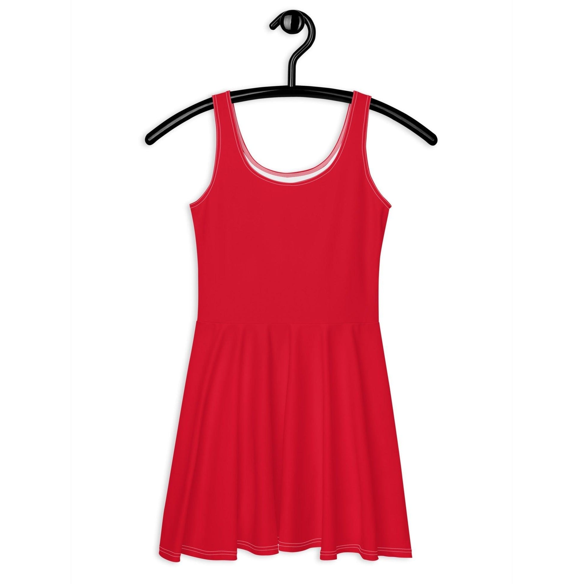 BASIC red - Skater Dress - SHALMIAK