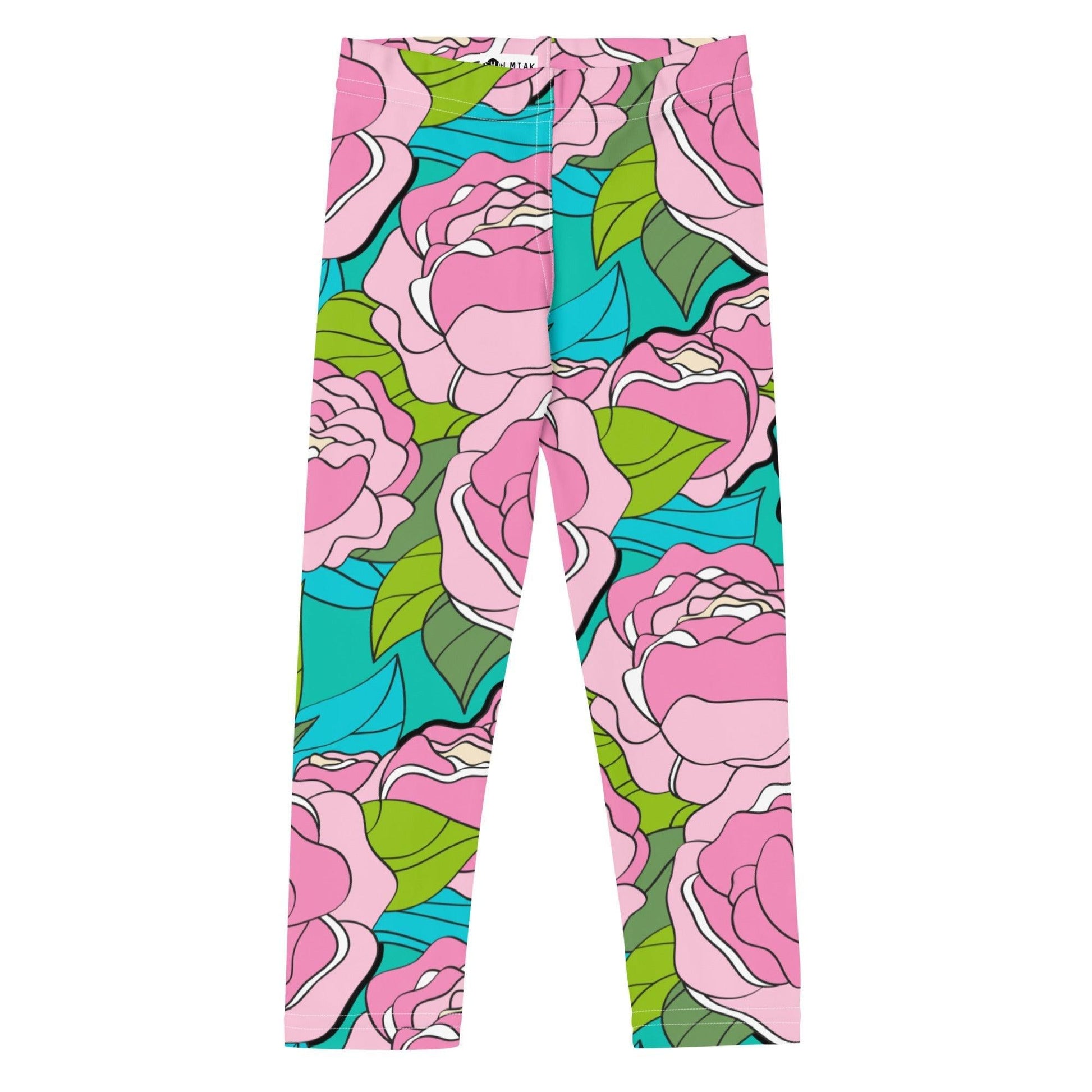 BE MY ONLY pink turquoise - 2 - Kids' Leggings - SHALMIAK