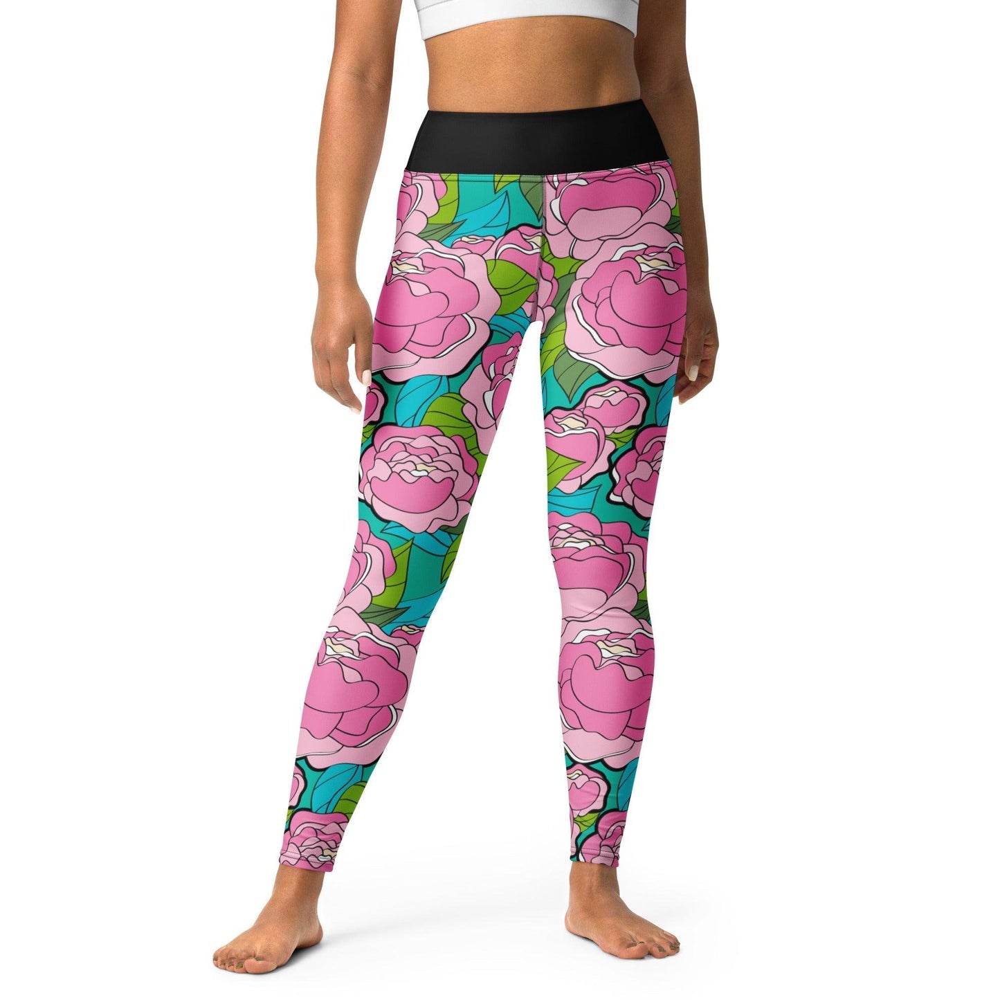 BE MY ONLY pink turquoise - 2 - Yoga Leggings - SHALMIAK
