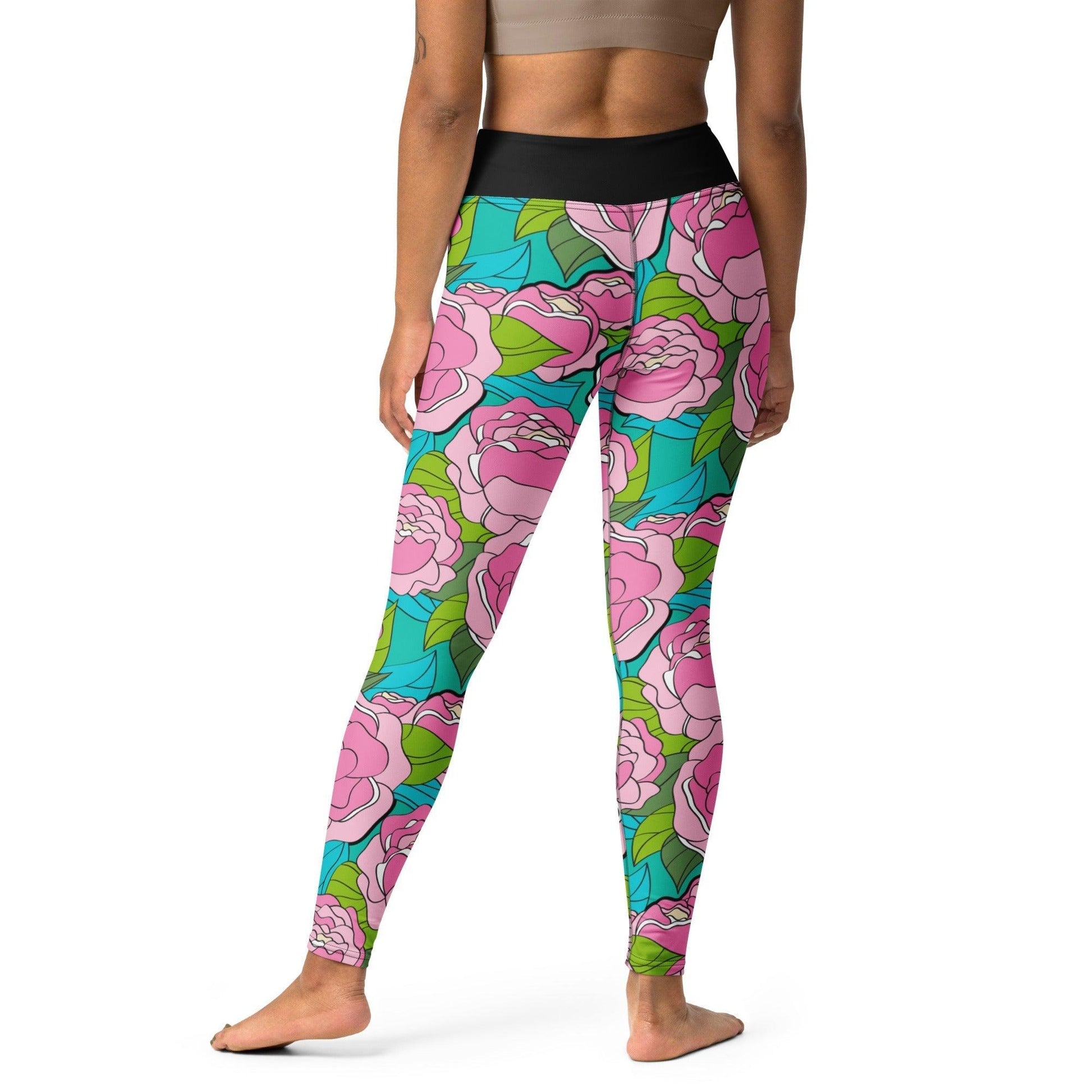 BE MY ONLY pink turquoise - 2 - Yoga Leggings - SHALMIAK