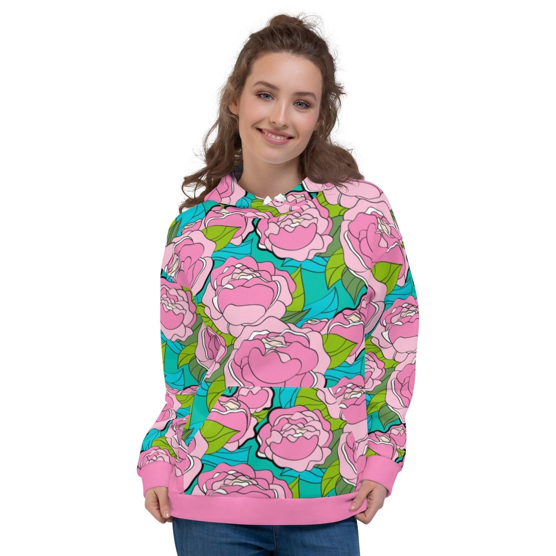 BE MY ONLY pink turquoise - Hoodie - SHALMIAK