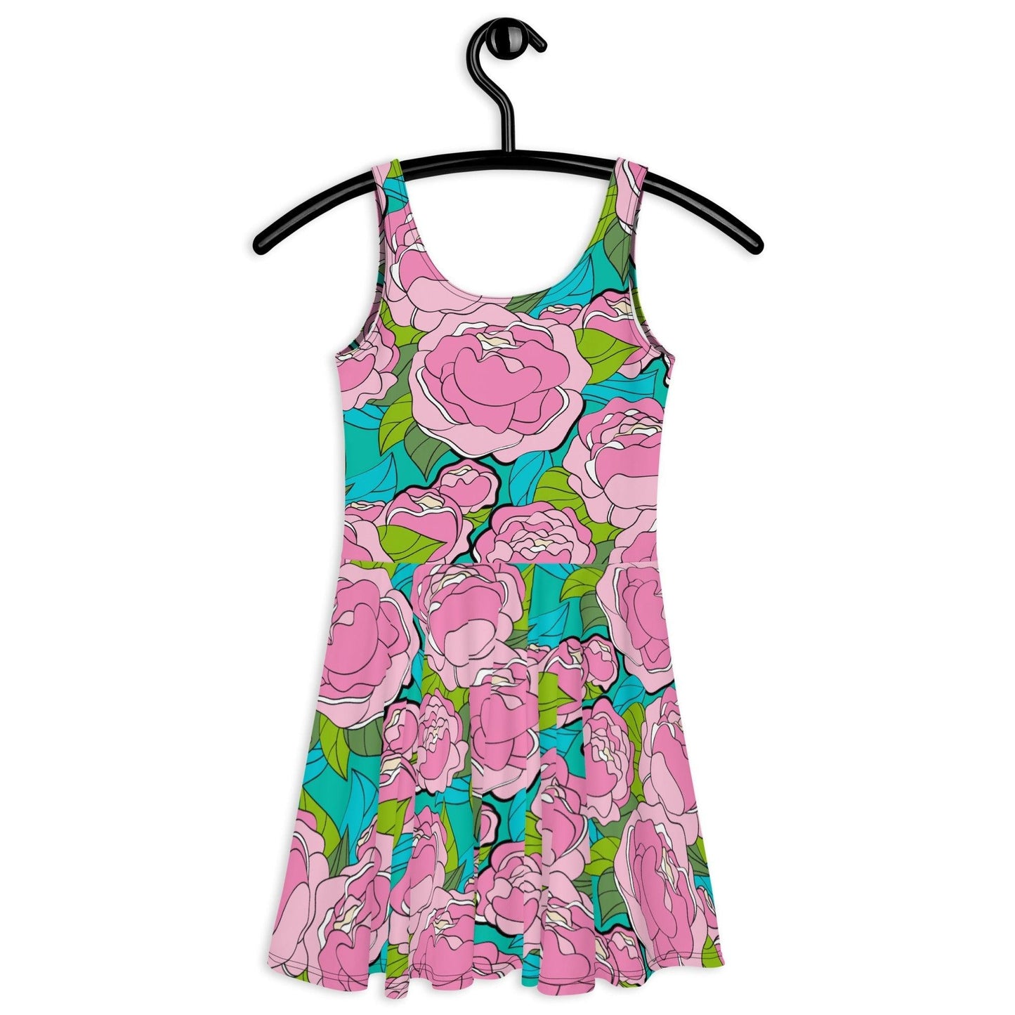 BE MY ONLY pink turquoise - Skater Dress - SHALMIAK