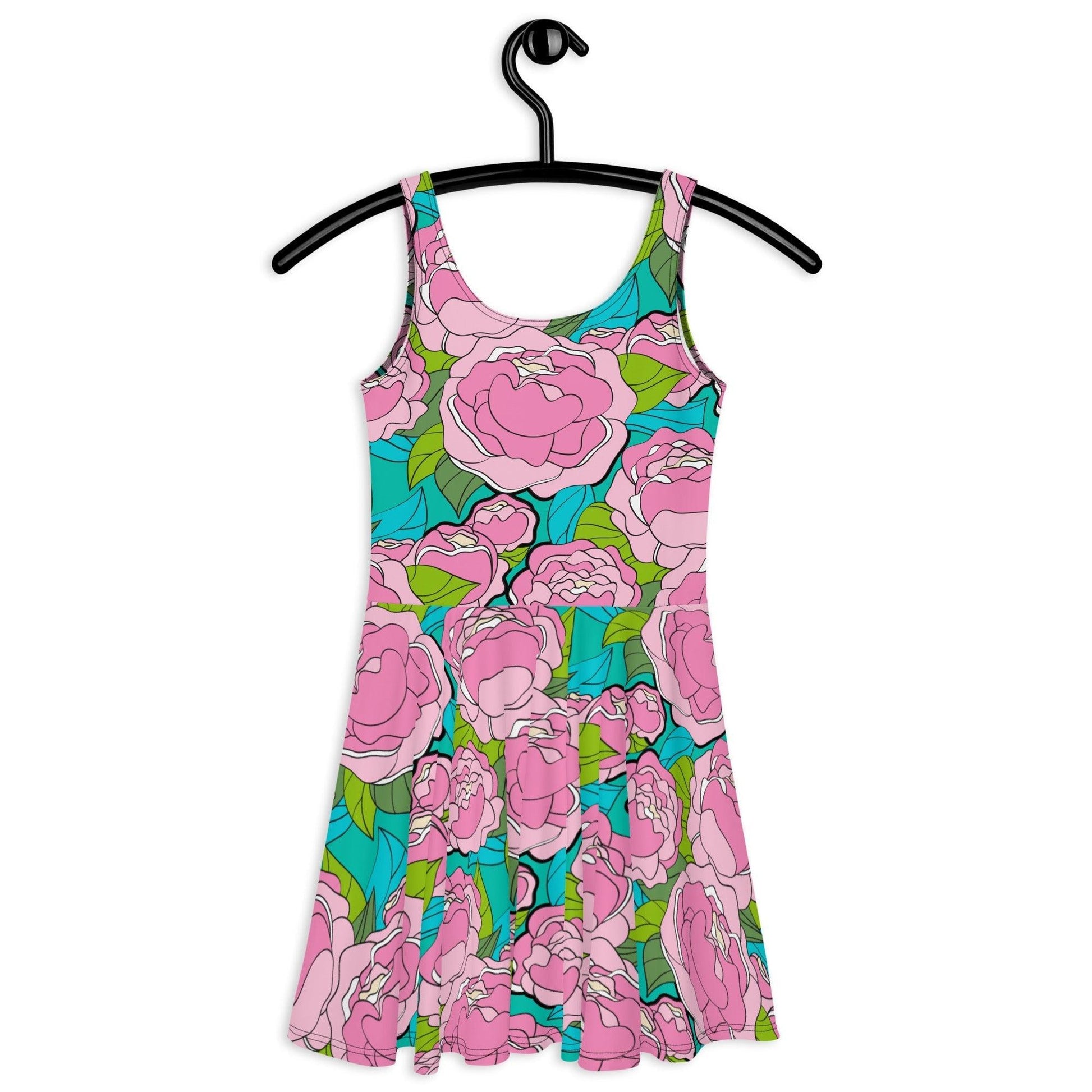 BE MY ONLY pink turquoise - Skater Dress - SHALMIAK