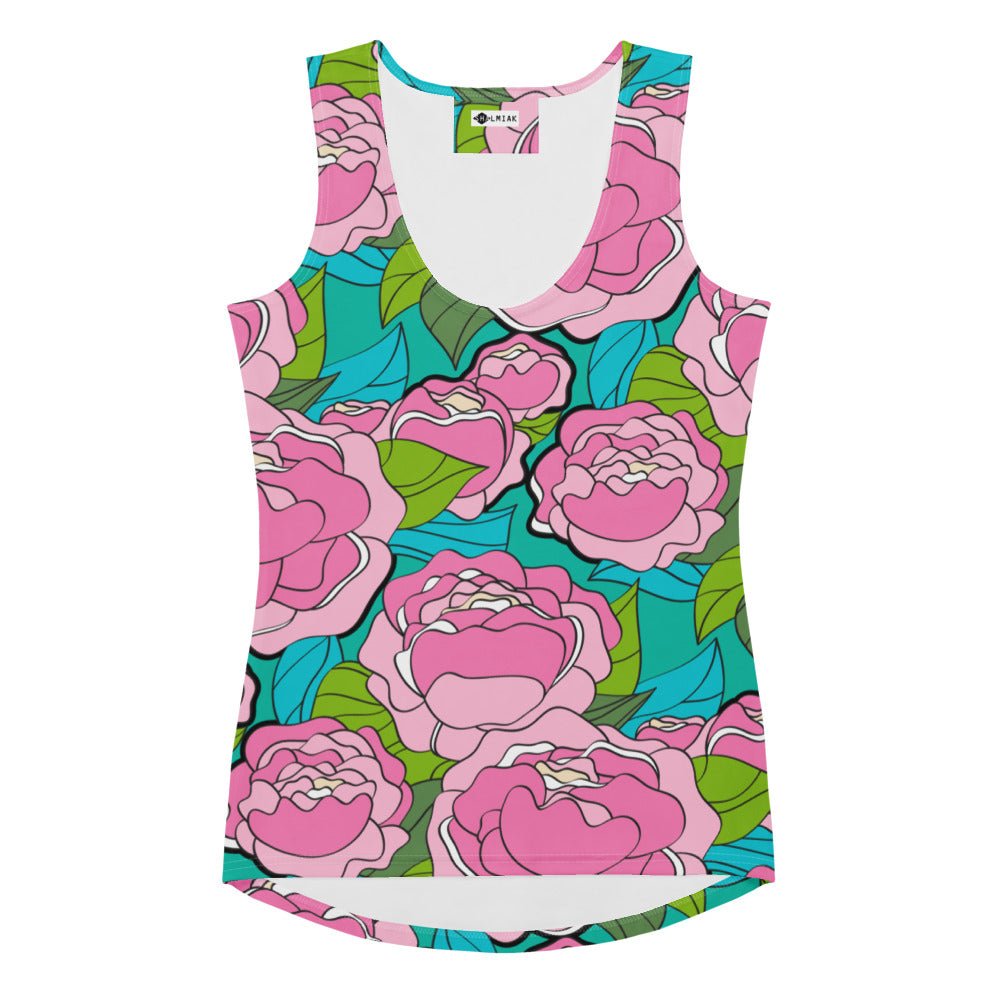 BE MY ONLY pink turquoise - Tank Top - SHALMIAK