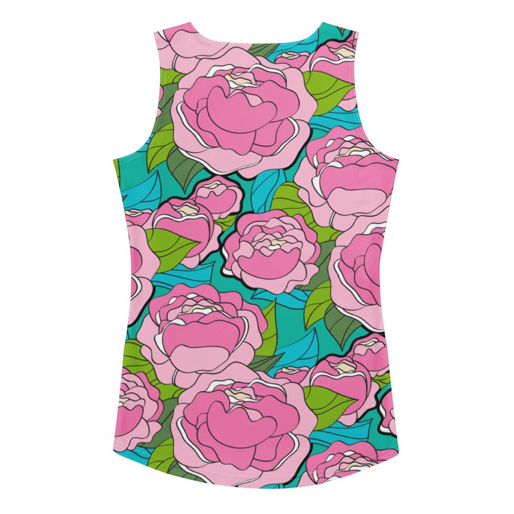 BE MY ONLY pink turquoise - Tank Top - SHALMIAK