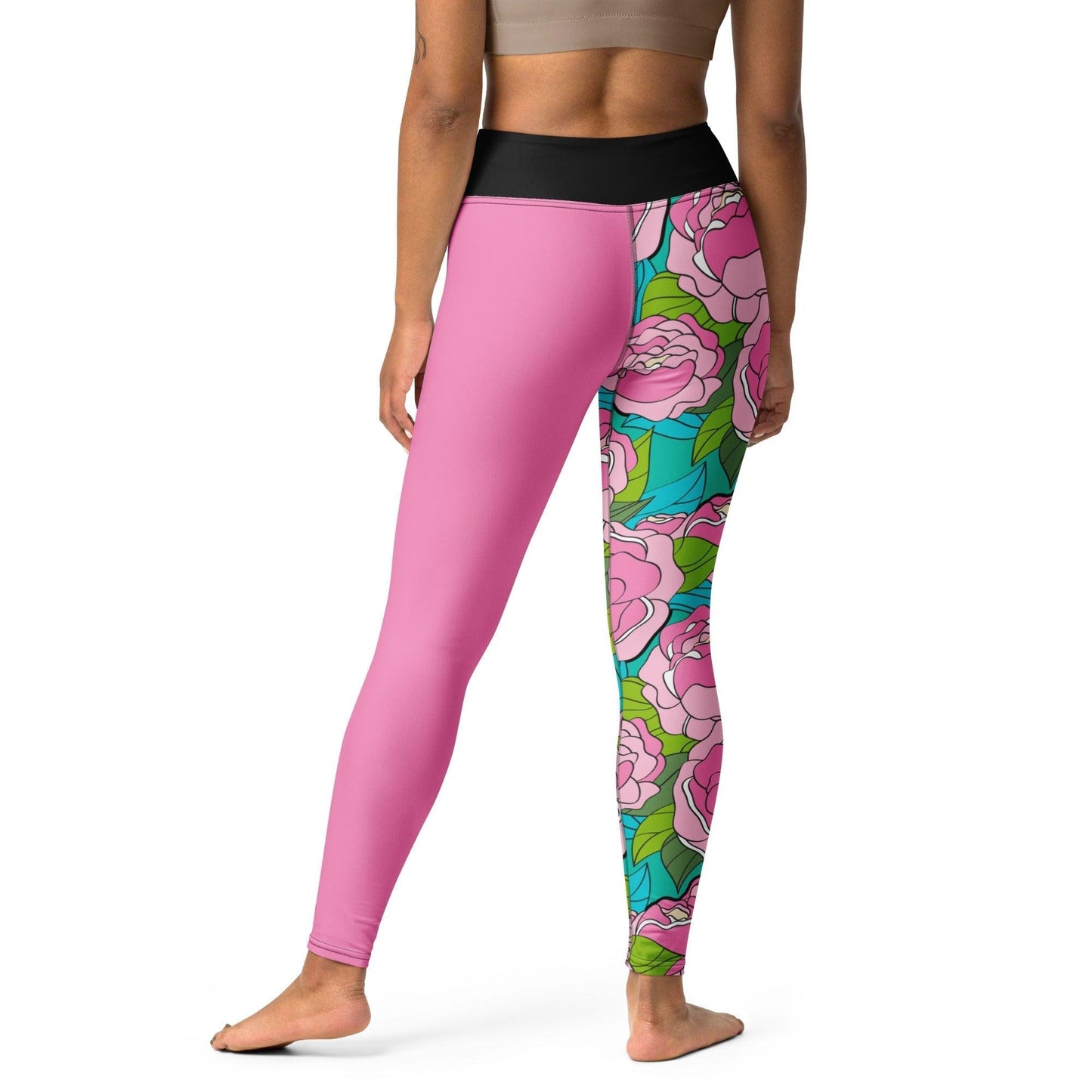BE MY ONLY pink turquoise - Yoga Leggings - SHALMIAK
