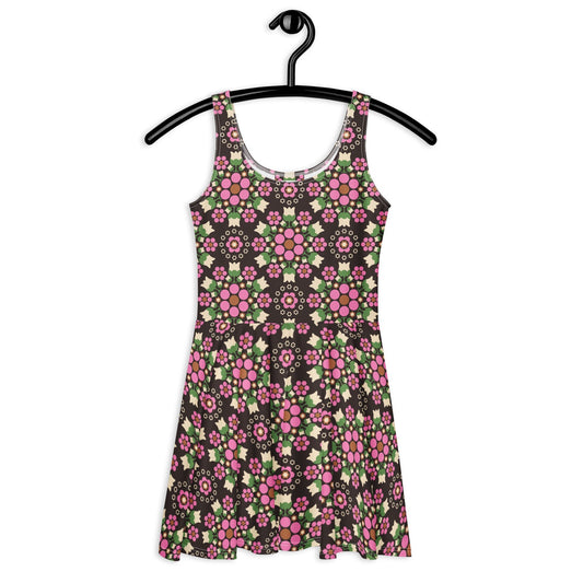 BERRY DANCE pink brown - Skater Dress - SHALMIAK