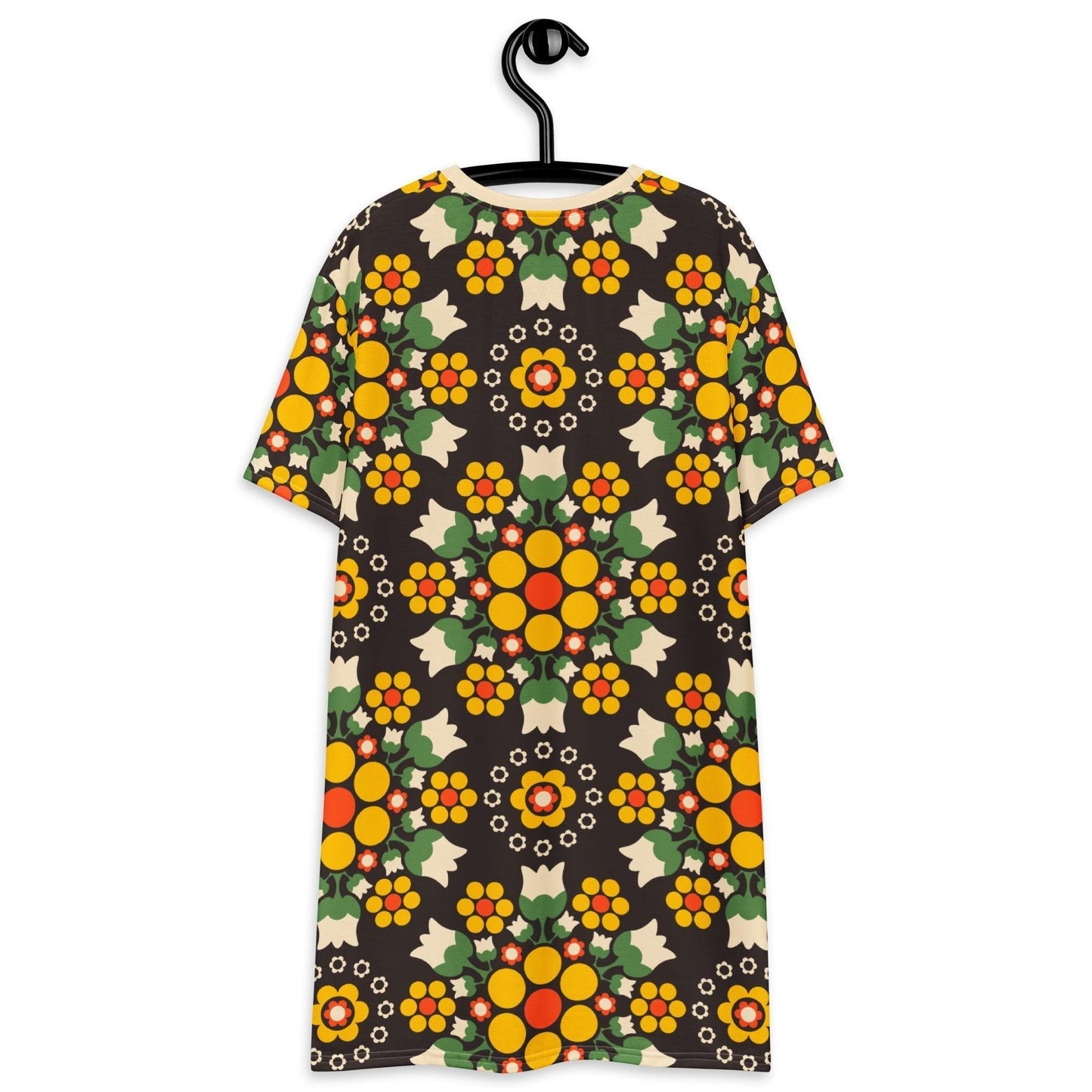 BERRY DANCE yellow brown - T-Shirt Dress - SHALMIAK