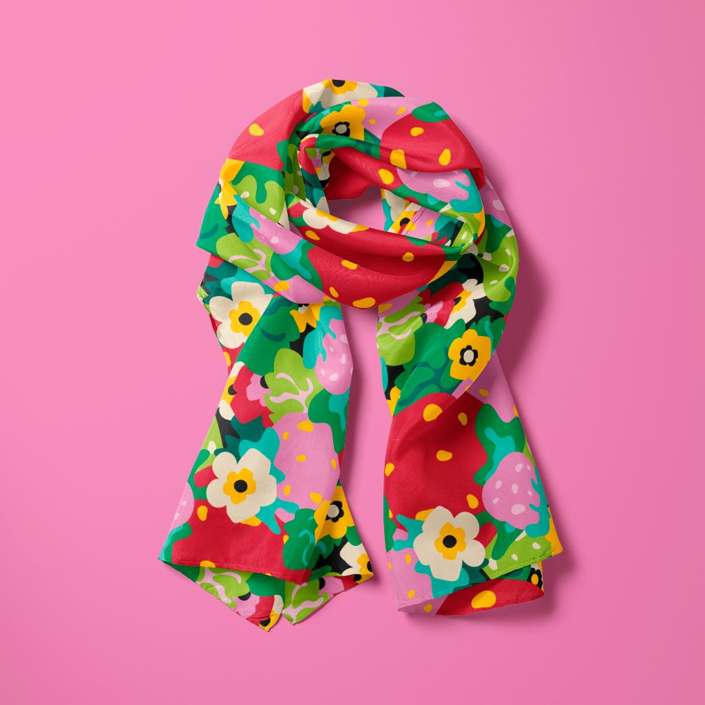 Scarf - BERRYLEI - Colorful strawberry print