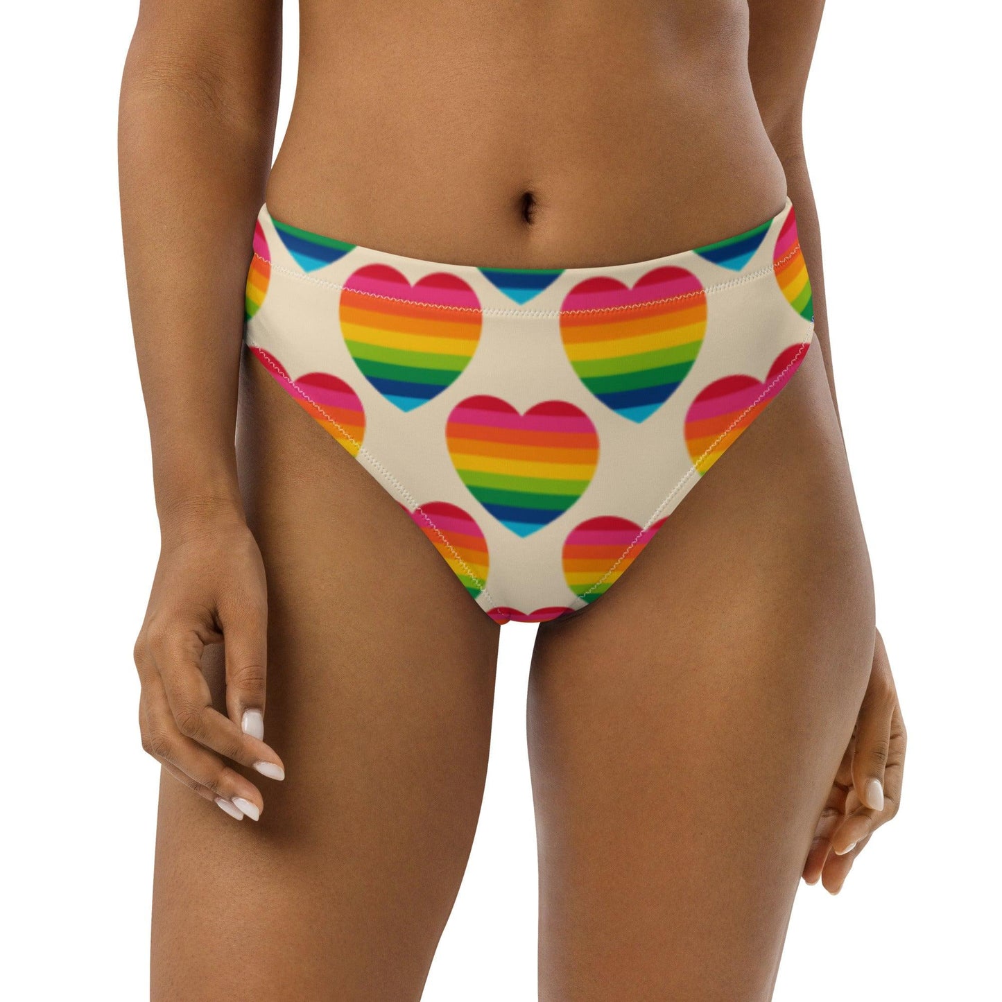 ELLIE LOVE rainbow - Bikini Bottom - Bold Heart Print