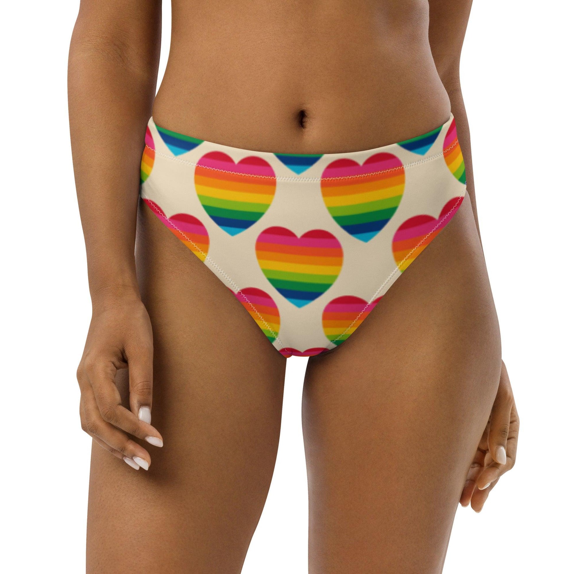 ELLIE LOVE rainbow - Bikini Bottom - Bold Heart Print