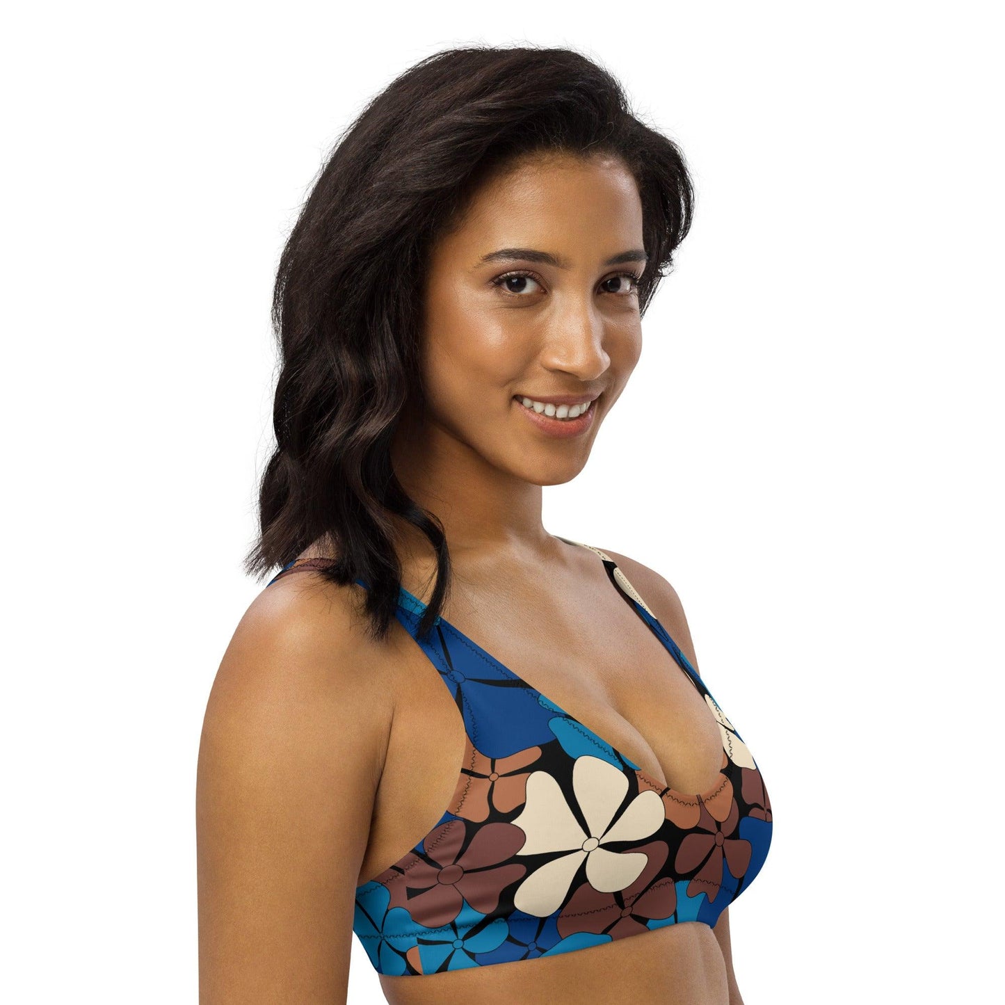 Bikini Top - ADELIE blue brown - SHALMIAK