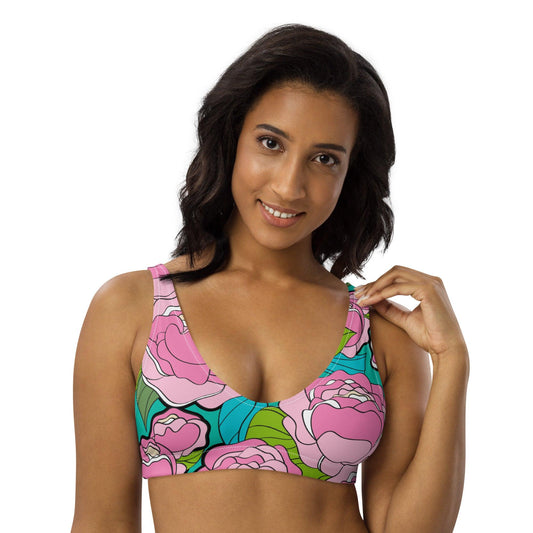 Bikini Top - BE MY ONLY pink turquoise - SHALMIAK