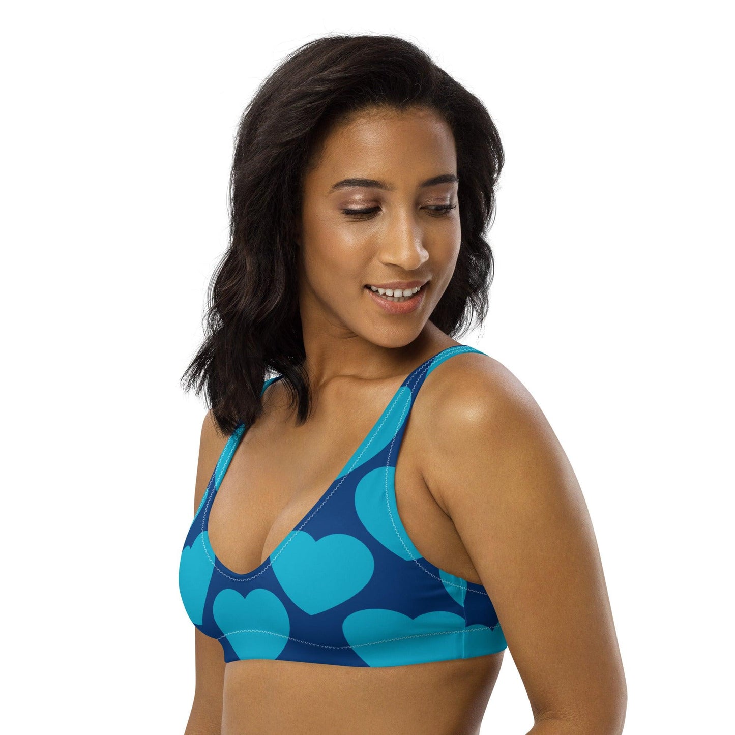 Bikini Top - ELLIE LOVE blues - Bold Heart Print