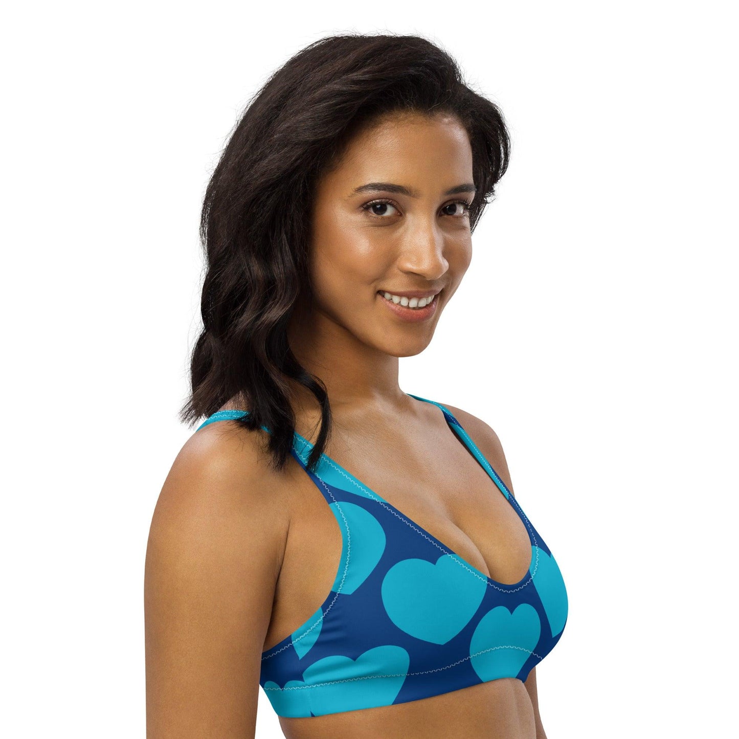 Bikini Top - ELLIE LOVE blues - Bold Heart Print