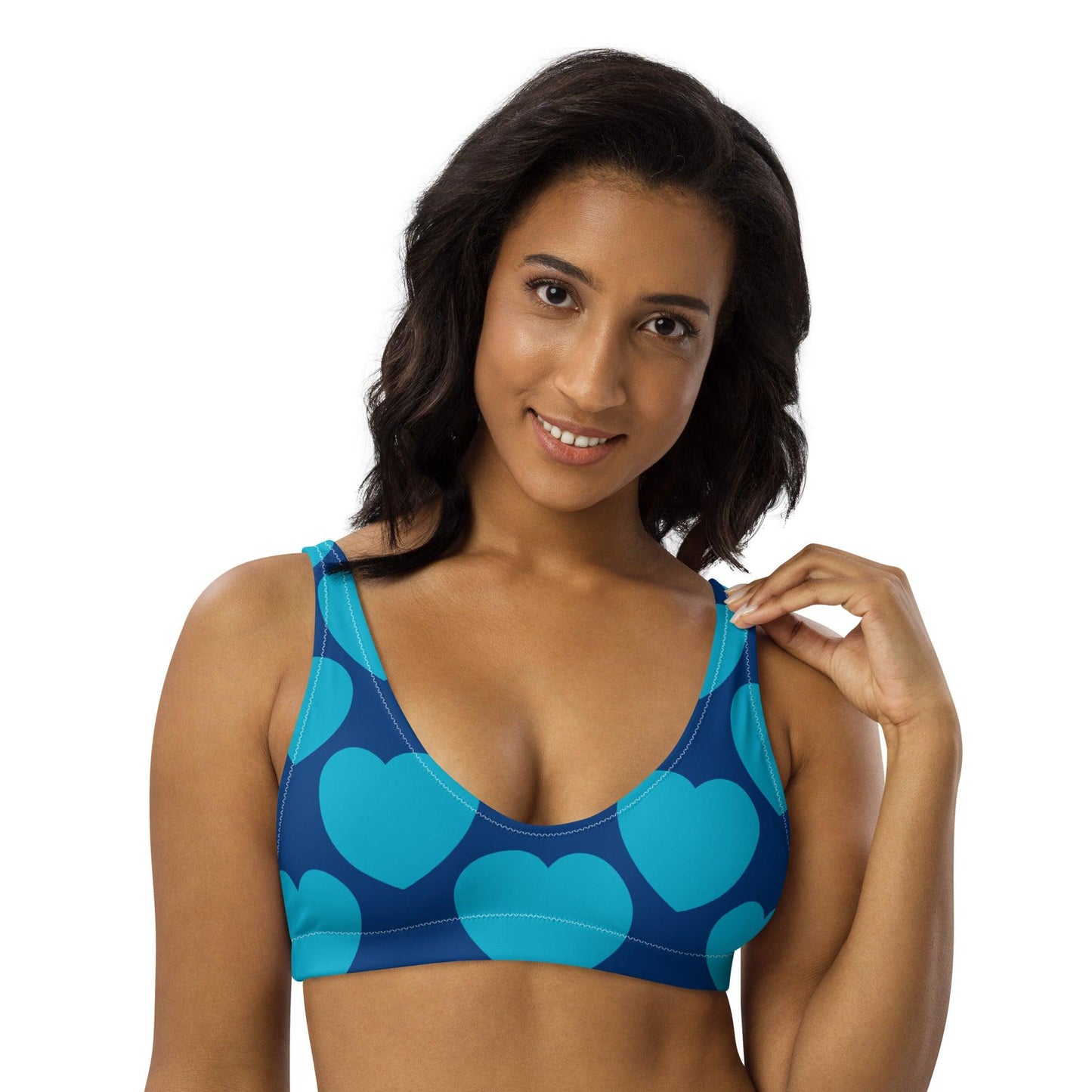 Bikini Top - ELLIE LOVE blues - Bold Heart Print