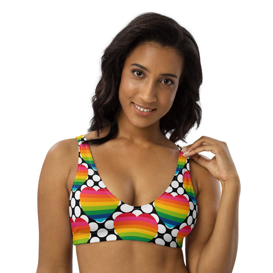 Bikini Top - ELLIE LOVE DOT rainbow - SHALMIAK