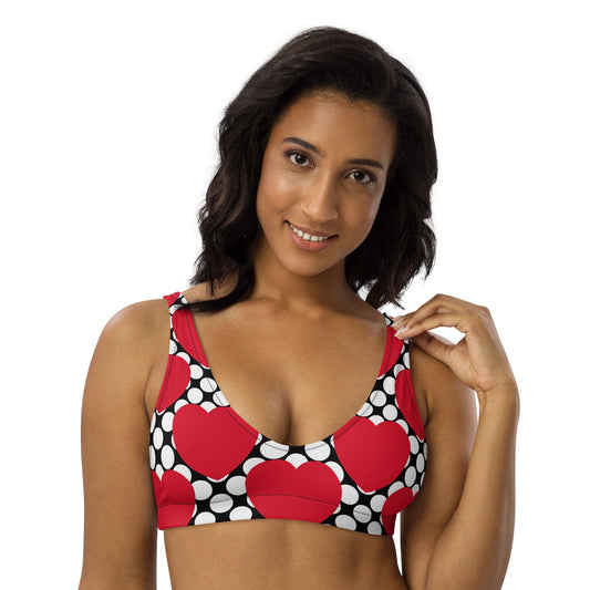 Bikini Top - ELLIE LOVE DOT red black - SHALMIAK