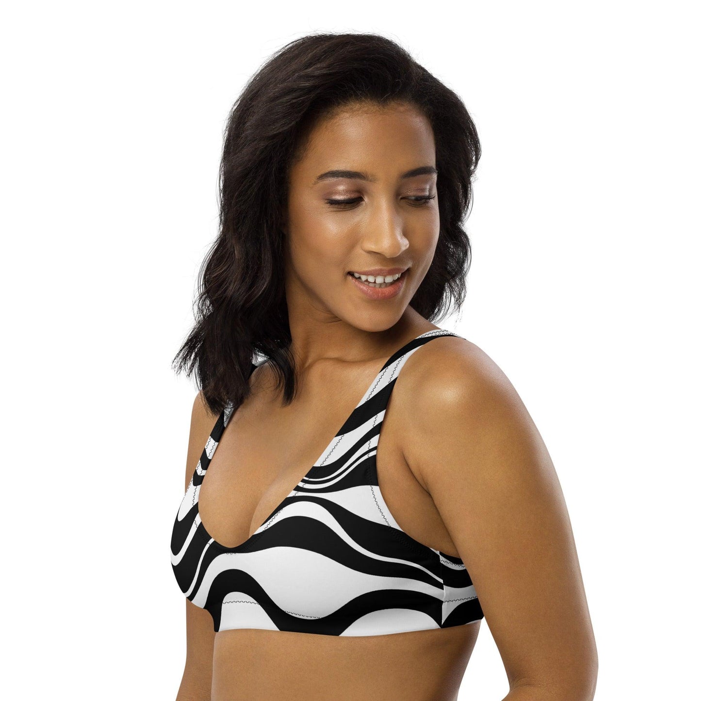 Bikini Top - WAVY bw - SHALMIAK