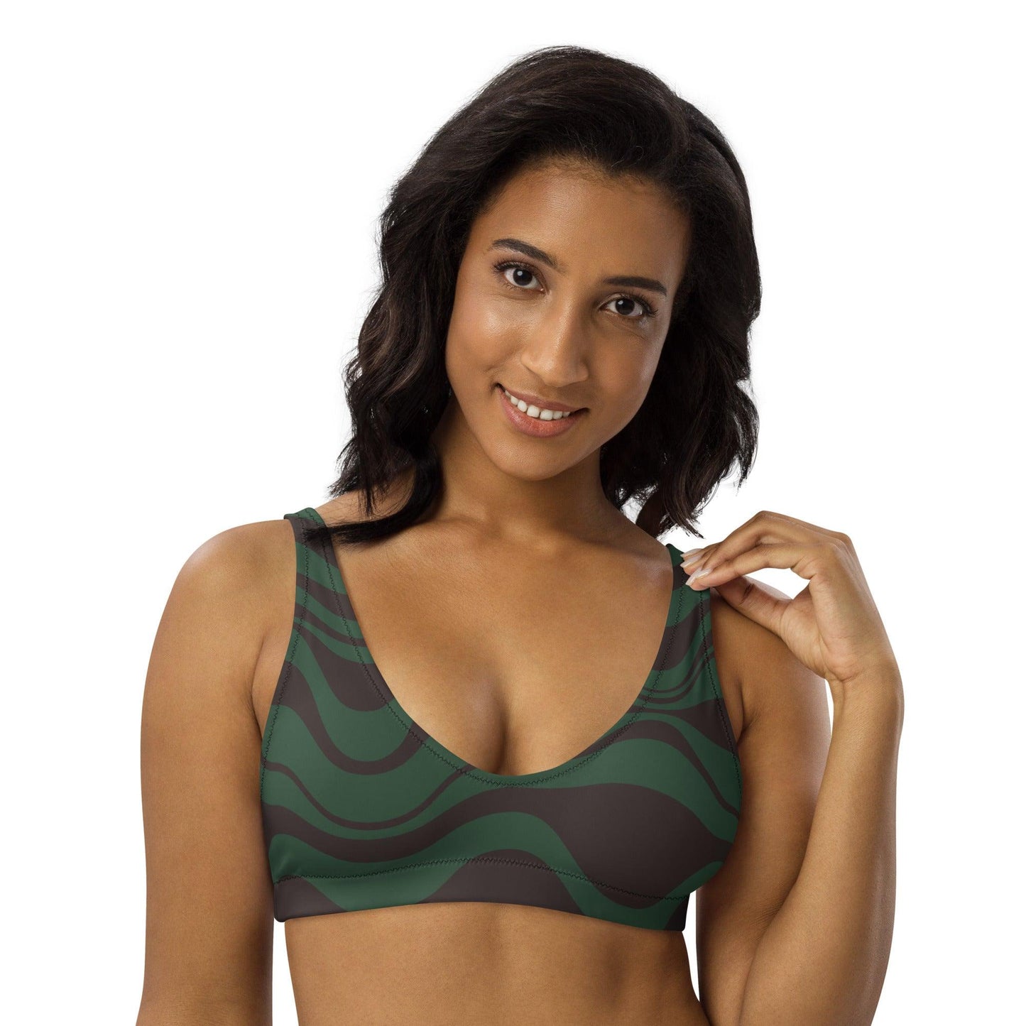 Bikini Top - WAVY forest - SHALMIAK