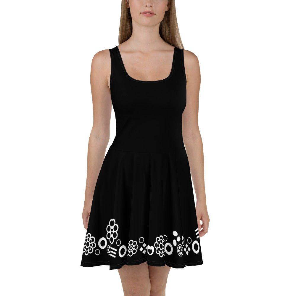 BLACK with FOREVER SWEET bw - Skater Dress - SHALMIAK