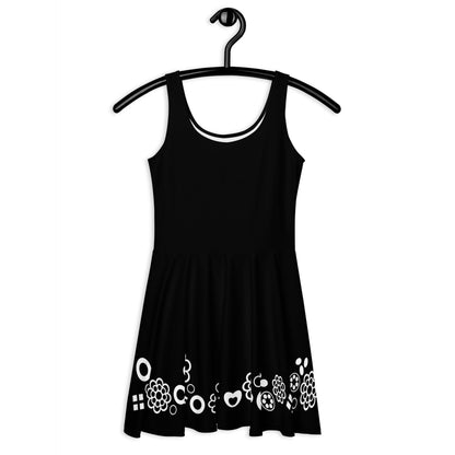 BLACK with FOREVER SWEET bw - Skater Dress - SHALMIAK
