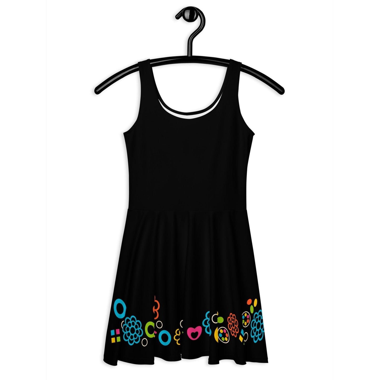 BLACK with FOREVER SWEET color - Skater Dress - SHALMIAK