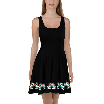 Skater Dress - BLACK with UNIQUE