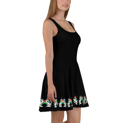 Skater Dress - BLACK with UNIQUE