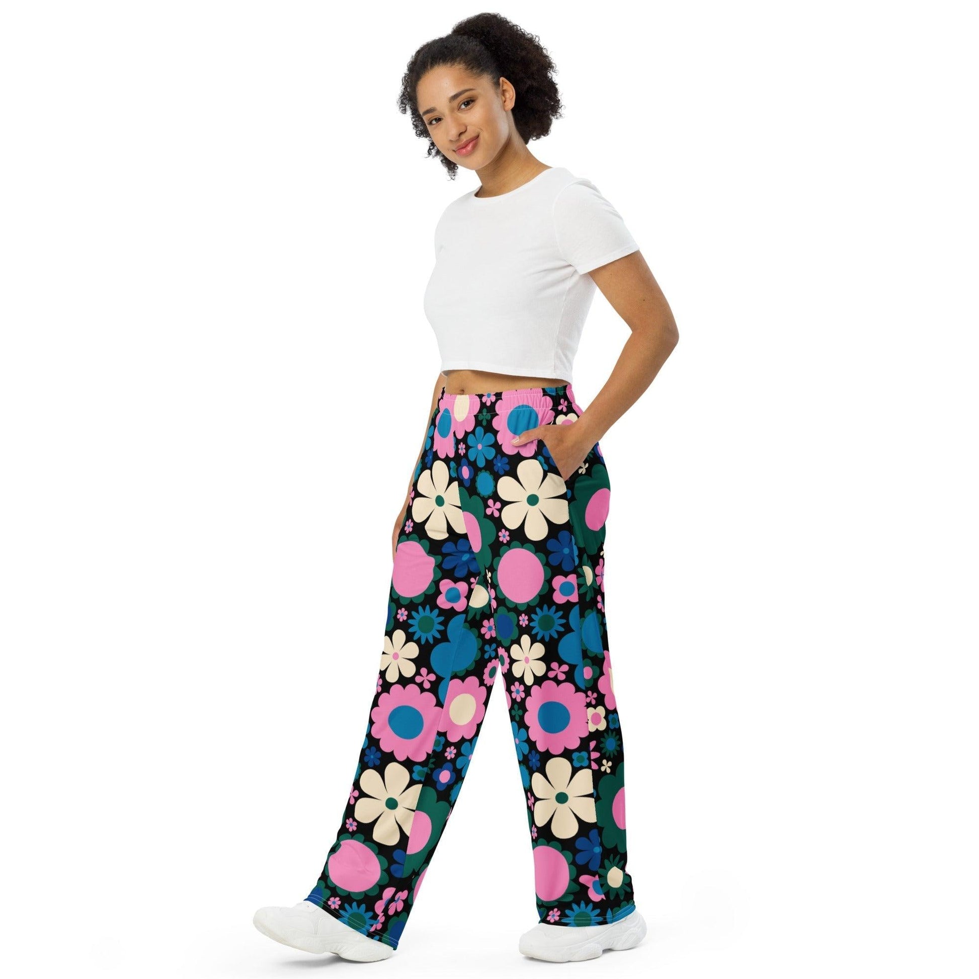 BLOOMPOP blue pink - Pants - SHALMIAK