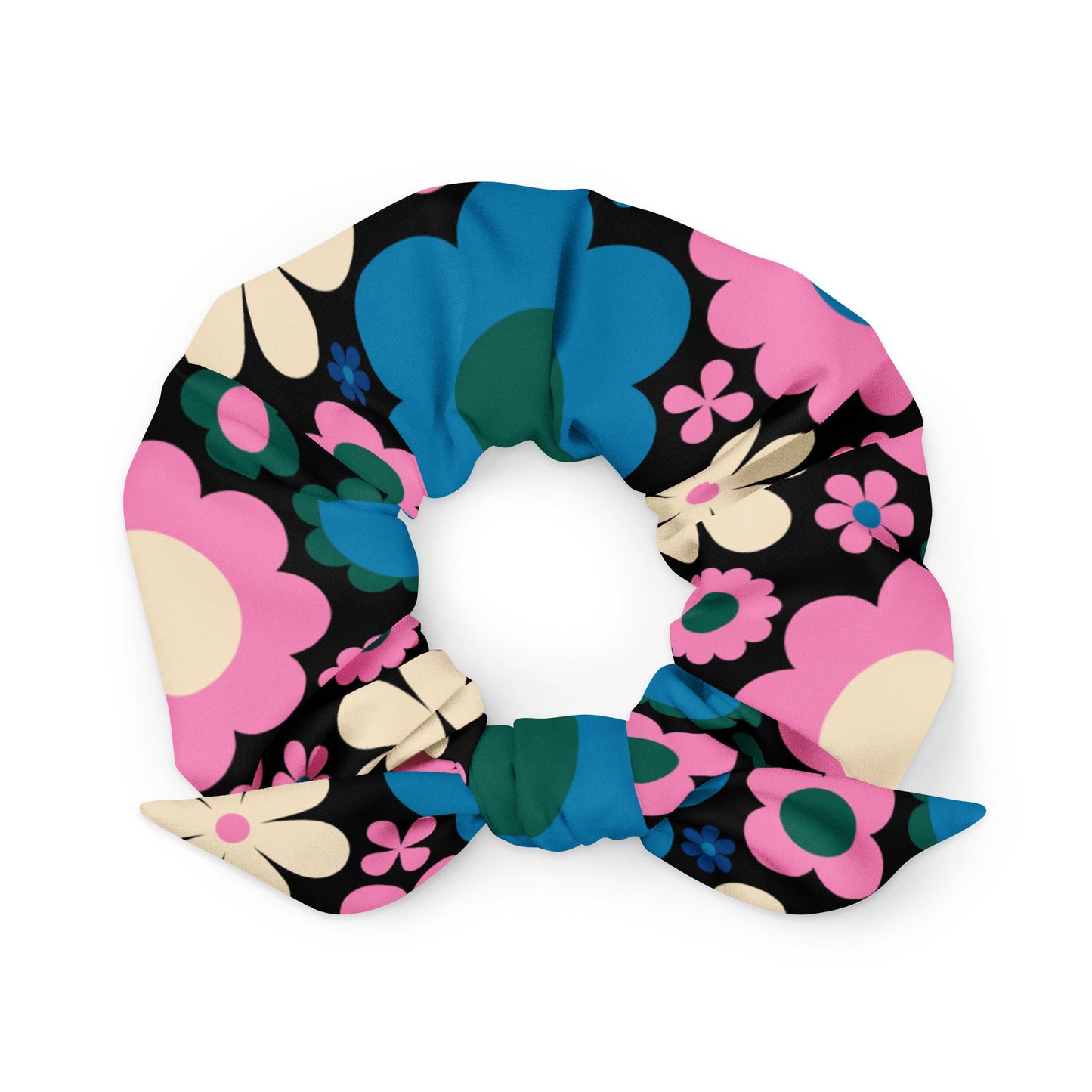 BLOOMPOP blue pink - Scrunchie - SHALMIAK