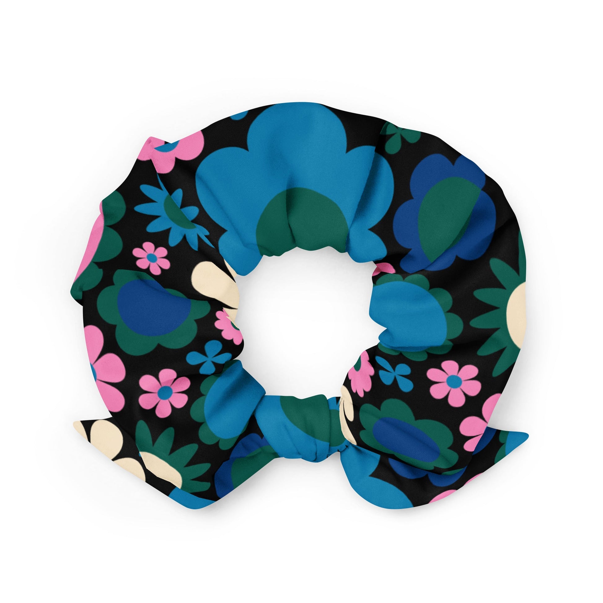 BLOOMPOP blue pink - Scrunchie - SHALMIAK
