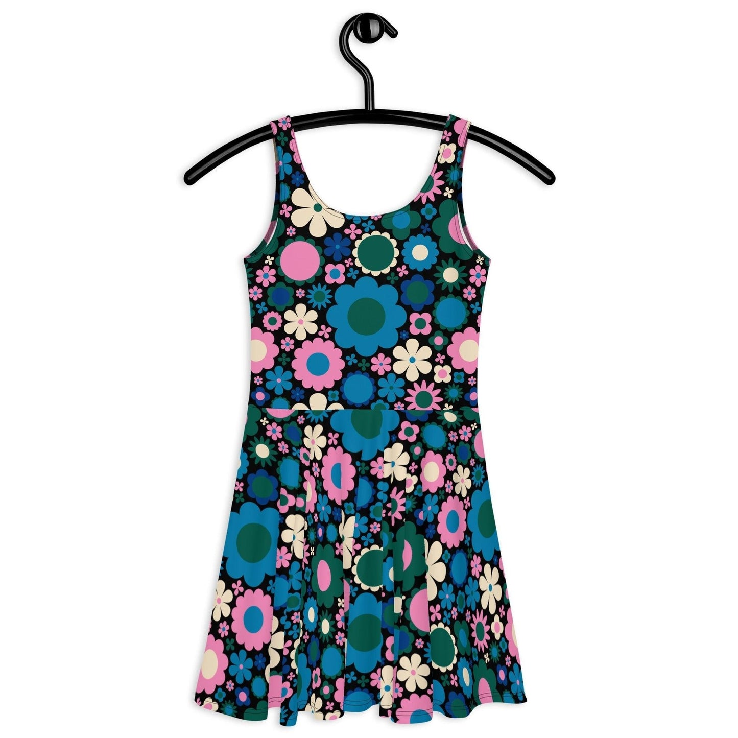 BLOOMPOP blue pink - Skater Dress - SHALMIAK