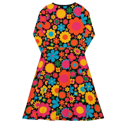 BLOOMPOP happy 2 - Midi Dress With Pockets - SHALMIAK