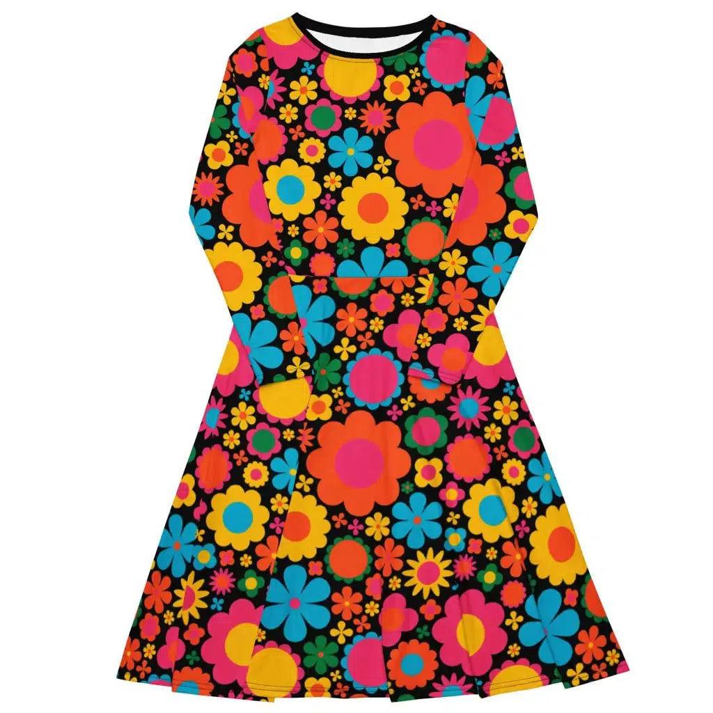 BLOOMPOP happy 2 - Midi Dress With Pockets - SHALMIAK